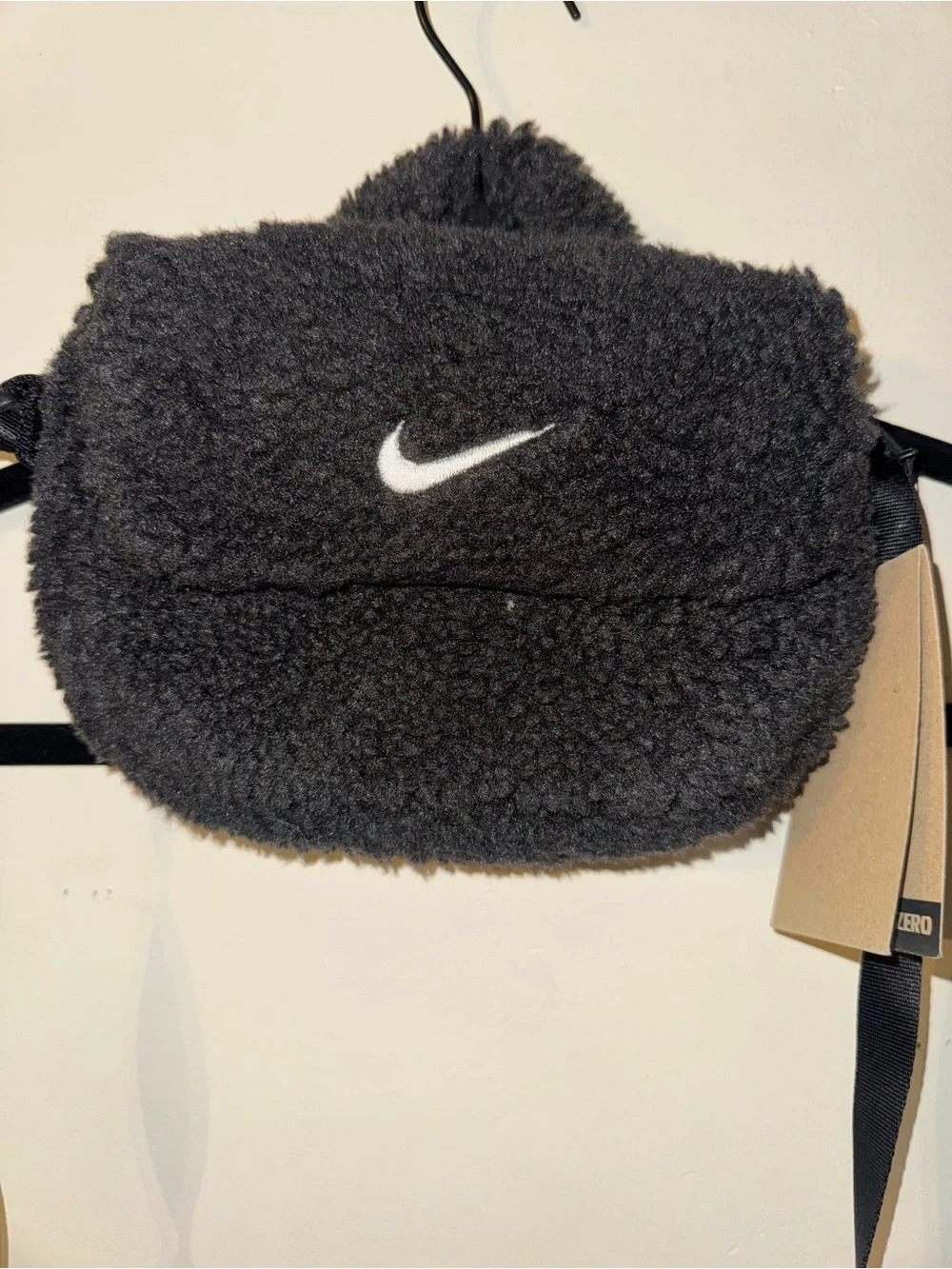 ‼️SALE‼️ Nike Black Sherpa Crossbody with small top handle Shoulder Bag